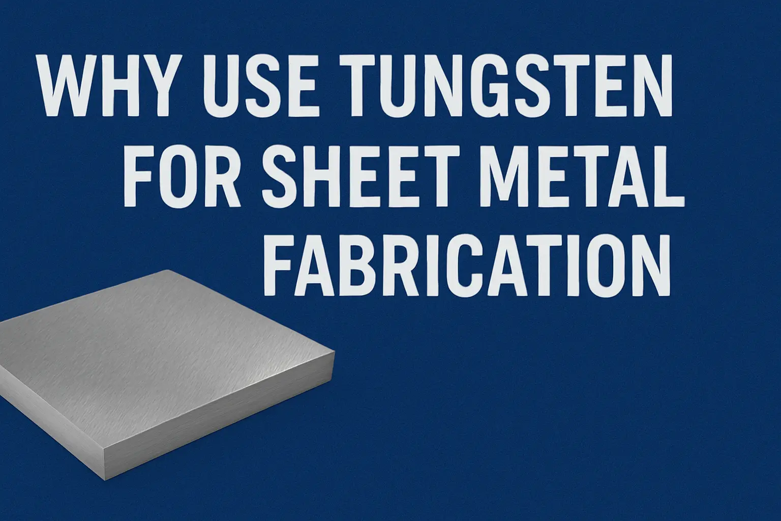 tungsten for sheet metal fabrication