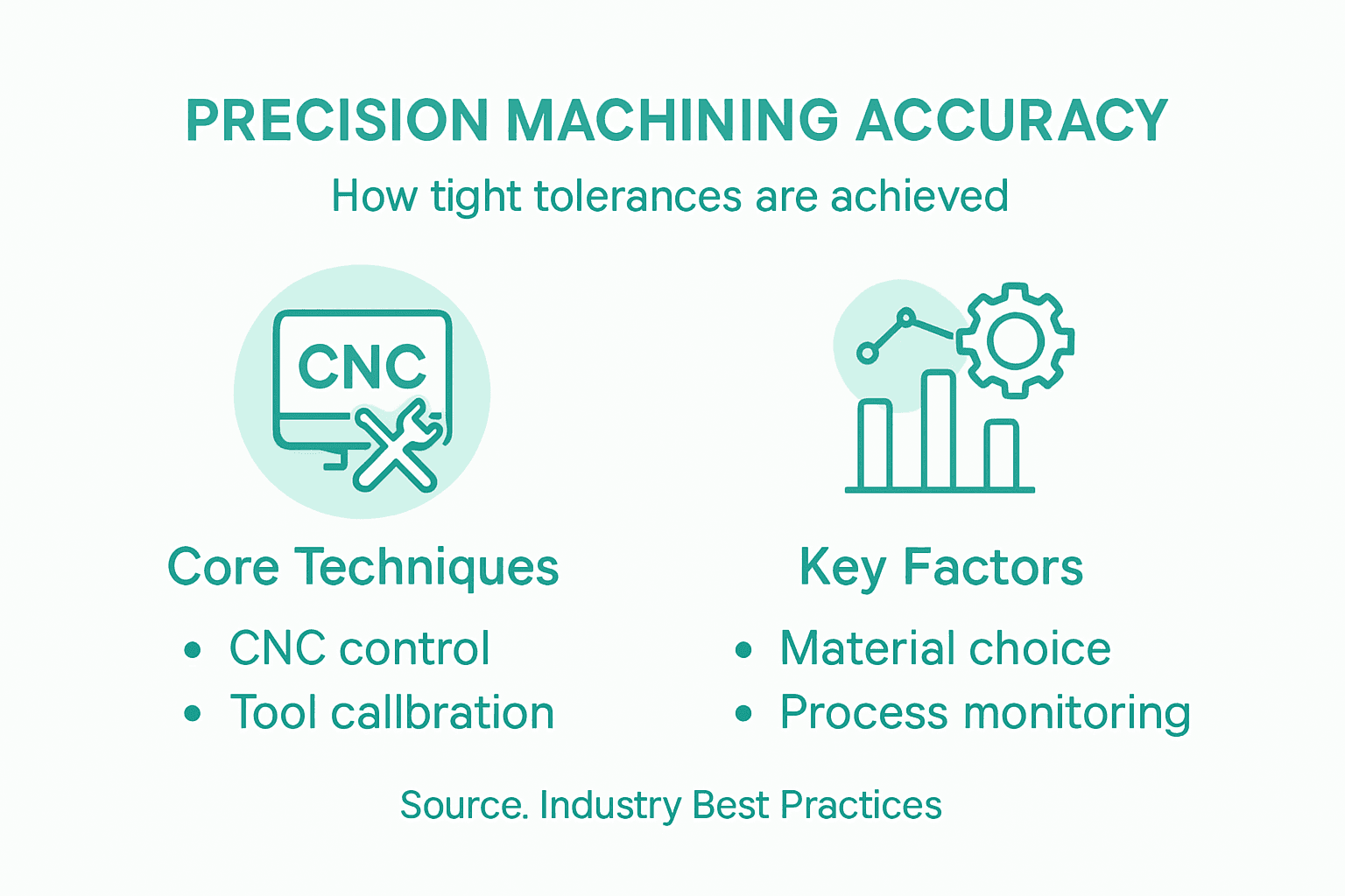 infographic on achieving machining accuracy