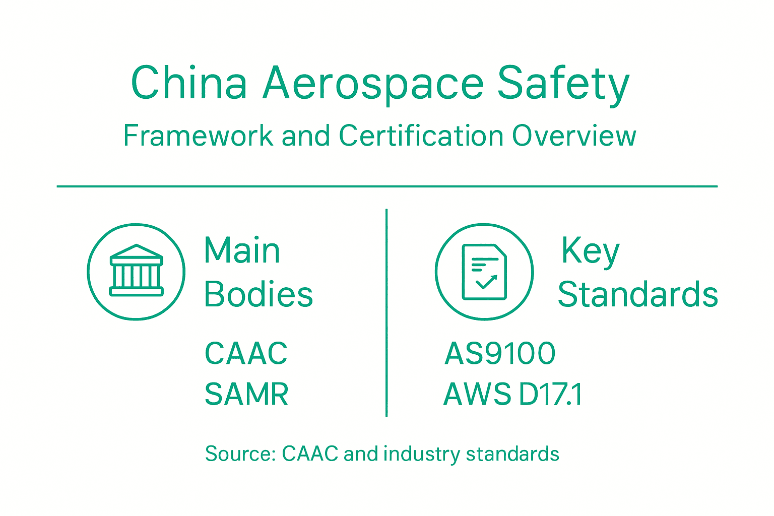Infographic of China aerospace safety framework